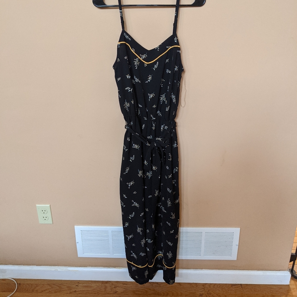 Black and Yellow Floral Jumpsuit